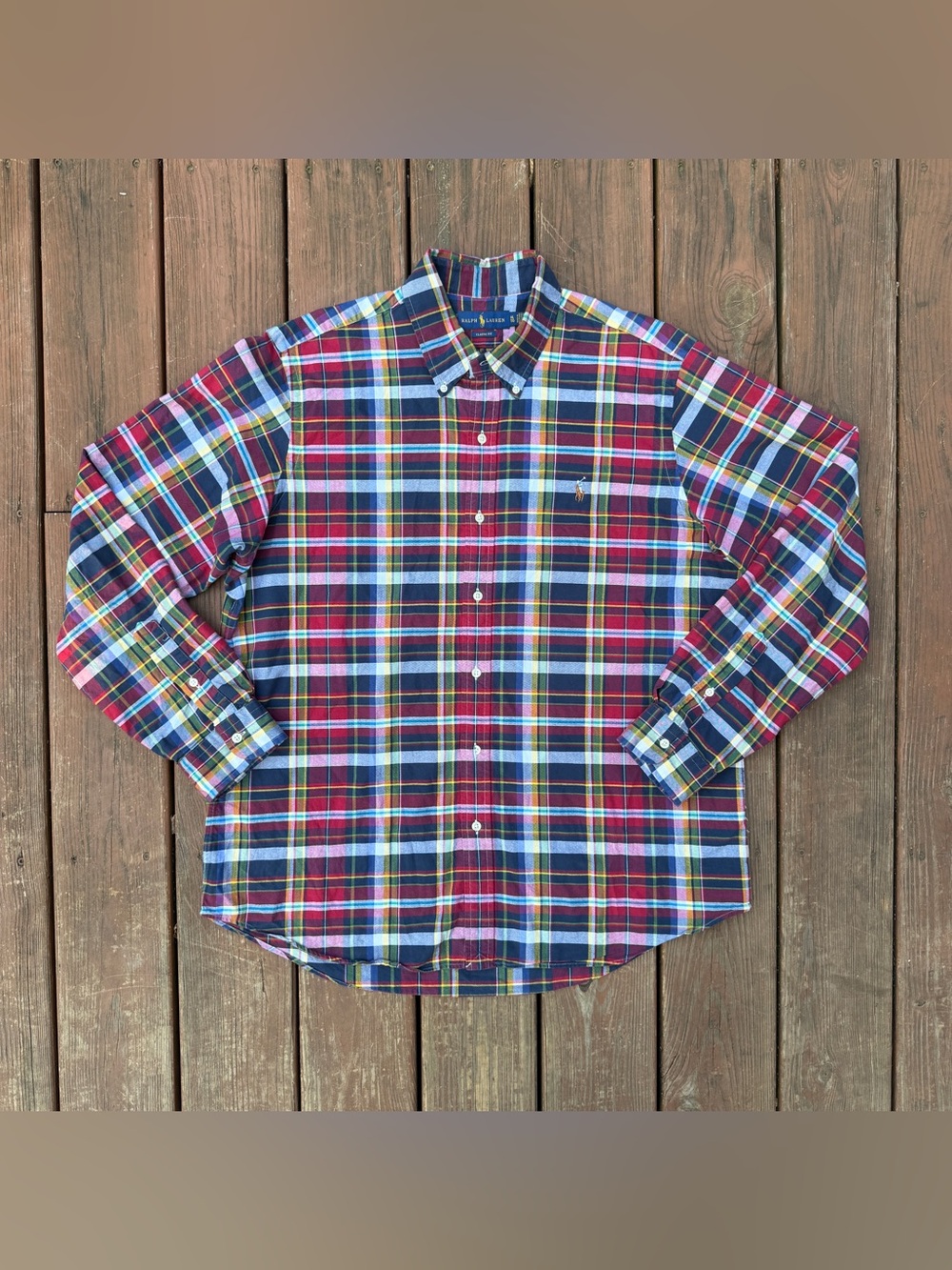 Ralph Lauren Shirt Plaid Men’s XL Classic Fit Button Down Multicolor Cotton Pony